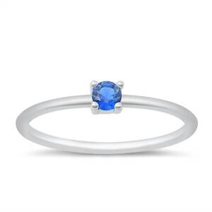 NEW STARLETTE women's round cut stackable ring in blue